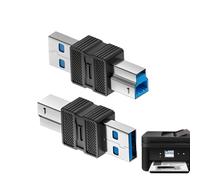 Adaptador USB 3.0, adaptador de impresora USB a B 3.0, conector Plug and , convertidor de transferencia de datos de alta velocidad para escáner, estación de acoplamiento, concentrador, computadora