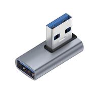 Adaptador USB 3.0 de ángulo recto - Conector macho a hembra, extensor USB de transferencia de datos rápida de 10 Gbps, diseño que ahorra espacio, adaptador duradero confiable | Dispositivo de escritor