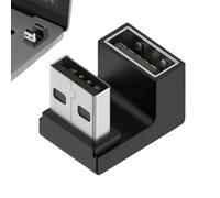 Adaptador USB 3.0 de ángulo recto - Conector macho a hembra, extensor USB de transferencia de datos rápida de 10 Gbps, diseño que ahorra espacio, adaptador duradero confiable | Dispositivo de escritor