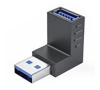 Adaptador USB 3.0 macho a hembra de codo de 90° USB 3.0 rápido, convertidor de conector recto hacia arriba, hacia abajo, izquierdo, derecho, extensor de codo izquierdo