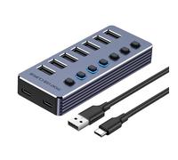 Adaptador USB 3.0 multipuerto con 4/7/10 puertos 5Gbps DC2V para una rápida transferencia de datos y carga de dispositivos