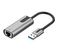 Adaptador USB 3.0 Vention CEWHB 1000Mbps Gigabit Ethernet Gris 0,15m LED