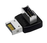Adaptador USB 3.1 tipo E, codo de dirección de 90 grados, convertidor de cabecera vertical tipo E para placa base de computadora PH74A/PH74B