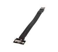 Adaptador USB 3.2 de 20 Pines GEN2 Tipo e Macho A Tipo e Hembra, Cable Plano de Extensión para Panel Frontal con Orificio para Tornillo.