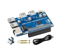 Adaptador USB 3.2 Gen1 USB 3.2 Gen1, placa de expansión de 3 puertos, placa de expansión USB HUB HAT de 5 Gbps para RaspberryPi4 4B 3B, sin controlador