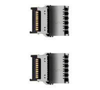 Adaptador USB 3.2 tipo E en ángulo recto de 90 grados macho a hembra para panel frontal de PC, puerto interno de 20 Gbps, conexión estable de velocidad rápida, adaptador de gestión de cables