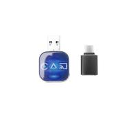 Adaptador USB 3 en 1 para Carplay Mirror Link, Android Auto, Caja Inteligente con Inteligencia Artificial, Carplay con Cable A Inalámbrico B