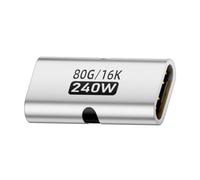 Adaptador USB 4.0.0 de metal con transmisión rápida de 80 Gbps, carga de 240 W para mayor fiabilidad, concentrador USB C