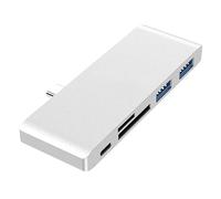 Adaptador USB 5 en 1 Tipo C a USB 3.0 de 5 Gbps, transmisión de Datos Tipo C,Tarjeta TF/SD, Compatible con computadora, Laptop, Tableta, iPad, Huawei Mate Book, MacBook Mouse Keyboard