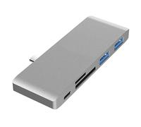 Adaptador USB 5 en 1 Tipo C a USB 3.0 de 5 Gbps, transmisión de Datos Tipo C,Tarjeta TF/SD, Compatible con computadora, Laptop, Tableta, iPad, Huawei Mate Book, MacBook Mouse Keyboard