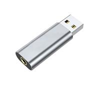 Adaptador USB a 3,5 mm USB a auxiliar, tarjeta de sonido estéreo externa USB-A a TRRS de 3,5 mm para auriculares