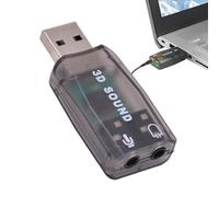 Adaptador USB A Aux - Tarjeta De Sonido USB Externa | Adaptador De Gato De Audio | Música Escucha, Auriculares Y Micrófono, Plug & Reproducir Convertidor Estéreo para PC, Cubierta De Vapor,