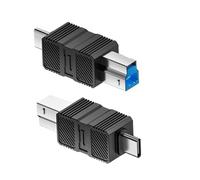 Adaptador USB a B | Adaptador de extensión de datos USB a B 3.0, conector Plug and , convertidor de transferencia de datos de alta velocidad para escáner, estación de acoplamiento, concentrador