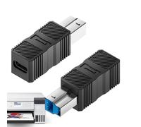 Adaptador USB A B,Conversor USB A B 3.0 con Transmisión De Alta Velocidad - Cable Convertidor Plug and Play para Ordenadores Portátiles Tabletas y Estaciones De Acoplamiento