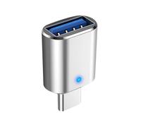 Adaptador USB a C - Convertidor 3.0 con luz indicadora, carga rápida y cable de sincronización | A TYE trenzado duradero para el ordenador portátil PC Power Bank Charger Tablet Smartphone