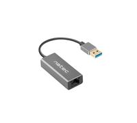Adaptador USB a Ethernet Natec Cricket USB 3.2 Gen 1 Type-A 100/1000 Mbit/s Aluminio Negro