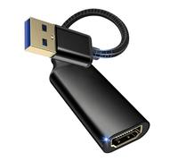 Adaptador USB a HD para monitor, convertidor USB 3.0/2.0 a HD 1080P salida de conector para computadora portátil de escritorio con múltiples Windows 11/10/8.1/8/7, computadora de escritorio, Mac