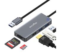 Adaptador USB a HDMI, convertidor 5 en 1 USB 3.0 a HDMI 1080p para monitor extendido, PC portátil, 2 puertos USB, lector de tarjetas SD y Micro SD, compatible con Windows 7810 (no compatible con