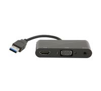 Adaptador USB a HDMI, convertidor de vídeo, tarjeta gráfica externa, resolución Full HD, duplicación y extensión de pantalla, diseño ligero y