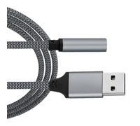 Adaptador USB a hembra Cable de audio con interfaz USB a 3,5 mm Ordenador conectado a una tarjeta de sonido externa Auriculares con cable Micrófono Adaptador dos en