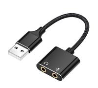 Adaptador USB a Jack 3,5 mm, Tarjeta de Sonido Externa Plug and Play