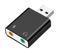Adaptador USB a jack de 3,5 mm, tarjeta de sonido externa, auriculares USB y adaptador de micrófono, adaptador auxiliar USB para ordenador, adaptador USB de audio estéreo, tarjeta de sonido externa