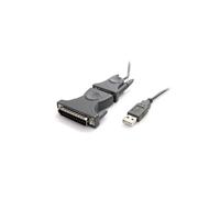 Adaptador USB a Puerto Serie DB9/DB25 - STARTECH - 0.9m - Plug-and-play - Garantía 2 años - Gris
