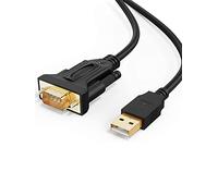 Adaptador USB a RS232, cable convertidor serie DB9 macho DB9 de 3 pies chapado en oro de 91 cm con chipset FTDI para caja registradora, módem, escáner, maquinaria industrial, CNC y superior, color
