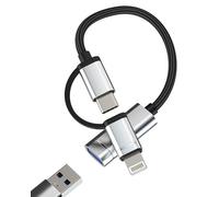 Adaptador USB a Tipo C Lightning 2en1 Adapter Cable OTG USB C to USB 3.0 Alargador Conector para Apple iPhone15 14 Pro MAX para iPad Macbook Air Compatible con Samsung Convertidor USBC Jack Conversor