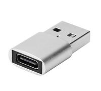 Adaptador USB A Tipo-C Tipo-C Hembra A USB Macho Cargador Convertidor Tipo C A USB A Convertidor de Carga Rápida para Teléfonos de Computadora Tipo C/Otro Cable Tipo C (USB2.0 a typec Plata)