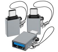 Adaptador USB a USB C, 3 unidades, adaptador USB C macho a USB 3.0 OTG, convertidor tipo C de 5 Gbps para iPhone 17 17e Pro Max, MacBook Pro, iPad Pro 2020, iPad Mini Air/Mac Mini, Dell XPS, Samsung