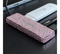 Adaptador USB a USB C, puerto multiUSB YaimhSound para laptop, concentrador USB 3.0 rosa