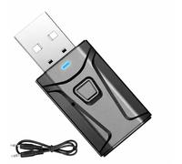 Adaptador USB Bluetooth 5.0 2 en 1 transmisor y receptor, con conector AUX de 3,5 mm, transmisor de audio inalámbrico y receptor para TV, PC, coche, altavoces, auriculares, estéreo doméstico, Plug