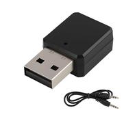 Adaptador USB Bluetooth 5.1 receptor para música y llamadas manos libres, adaptador USB Bluetooth para coche con cable AUX, Plug and Play con micrófono integrado, compatible universal para coche, PC