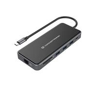 ADAPTADOR USB-C 12IN1 CONCEPTRONIC HDMIx2 VGA USB-C DATOS USB-A AUDIO LAN LECTOR TARJETAS DONN15G