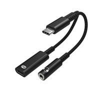 Adaptador USB C 2 en 1, chip DAC de audio de alta resolución que garantiza un sonido de primera calidad para sus dispositivos portátiles,