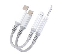 Adaptador USB C 3,5 mm Jack Cable Aux (2 Pack) para Apple iPhone 15 Auriculares Audio Auriculares Type C Adapter compatible para Samsung Galaxy MacBook Micrófono Conector Headphone Convertidor