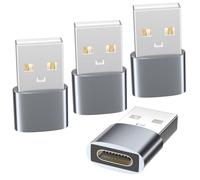 Adaptador USB C 4 unidades para iPhone 16/15/14 Series, adaptador USBC hembra a USB-A, cargador de fuente de alimentación para iPad 10 2024 Mini 7 Air 6, Apple Watch 8 9, Samsung Galaxy S25 A55 Ultra