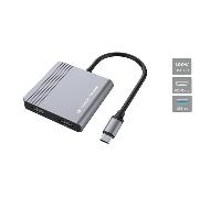 Conceptronic DONN13G base para portátil y replicador de puertos Alámbrico USB 3.2 Gen 1 (3.1 Gen 1) Type-C Gris