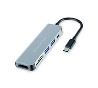 Adaptador USB-C 6EN1 CONCEPTRONIC DONN02 HDMI USB-C USB 3.0 Lector SD