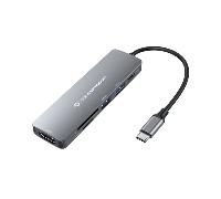 Conceptronic - DONN11G base para portátil y replicador de puertos Alámbrico USB 3.2 Gen 1 (3.1 Gen 1) Type-C Gris
