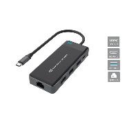 Conceptronic DONN14G Docking Station 7 en 1 USB-C 3.2 Gen1 a HDMI/USB-C PD 100W/USB-A/RJ-45 Gigabit