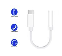 Adaptador USB-C a conector de auriculares de 3,5 mm, funciona con todos los dispositivos que tienen un conector USB-C, adaptador multifunción para