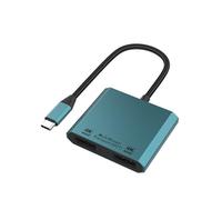 Adaptador USB C a DisplayPort dual, divisor DP dual para monitores duales 4K 60Hz, concentrador MST USB tipo C multimonitor compatible con MacBook Pro/Air, Pad, Surface, Dell, Galaxy, Chromebook (2 en