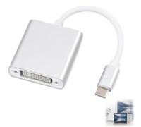 Adaptador USB-C a DVI, Conversor USB-C a DVI, Cable Convertidor Tipo C a DVI Alta Resolución, Adaptador para Monitor y Proyector, Compatible con Pantalla Externa, Portátil, Tablet y Ordenador