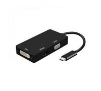 ADAPTADOR AISENS USB 3.1 TIPO-C MACHO A SVGA DVI HDMI 4K HEMBRA 15CM NEGRO A109-0343