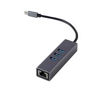 Adaptador USB C a Ethernet, Transferencia Rápida de Datos USB3.0 a Adaptador de Red Megabit RJ45 Hub para Tabletas, Teléfonos Móviles, Ordenadores, Portátiles
