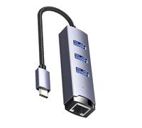 Adaptador USB C a Ethernet USB 3.0 Hubs RJ45 1000Mbps Puerto Ethernet Amplia compatibilidad para una conexión a Internet sin problemas