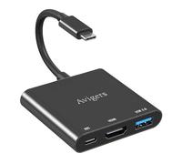 Adaptador USB C a Hdmi, 3 en 1 Multipuerto USB C hdmi mi Adaptador con 4K, Puerto PD 100 W, Puerto USB 3.0, para iPhone 16/15 Series, MacBook Pro/Air, iPad, Samsung, Computadora, Surface Pro