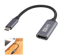 Adaptador USB C a HDMI 4K 30Hz, Convertidor USB C a HDMI de 20 cm con Carcasa de Aluminio, Compatible con MacBook, iPad Pro, Huawei MateBook, DELL y Más, Conexión Directa y para Conexión en Caliente